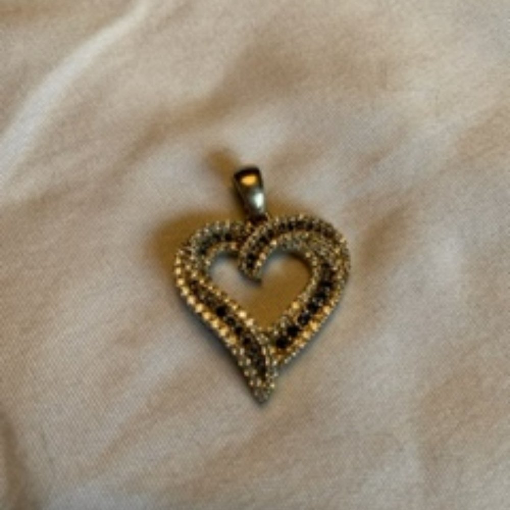 Heart CZ Silver tone